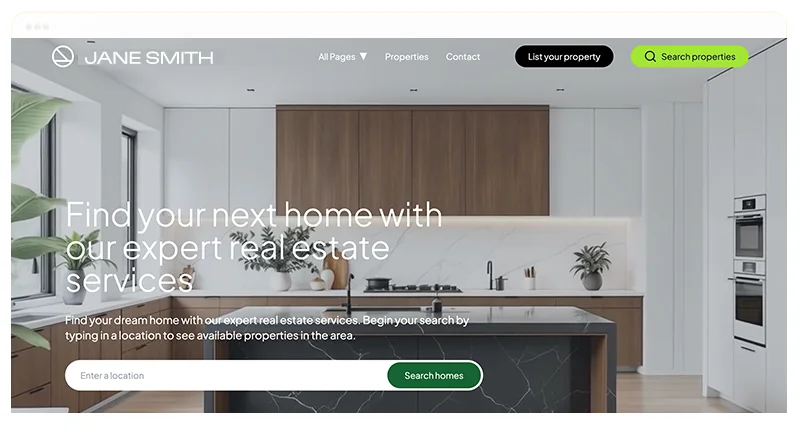Rental listing page created with Reallyo